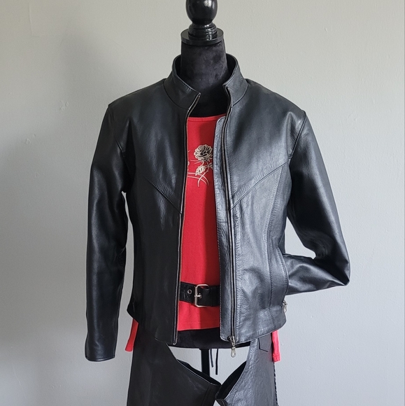 Womens Mega Force Protection Leather Jacket - Picture 2 of 12